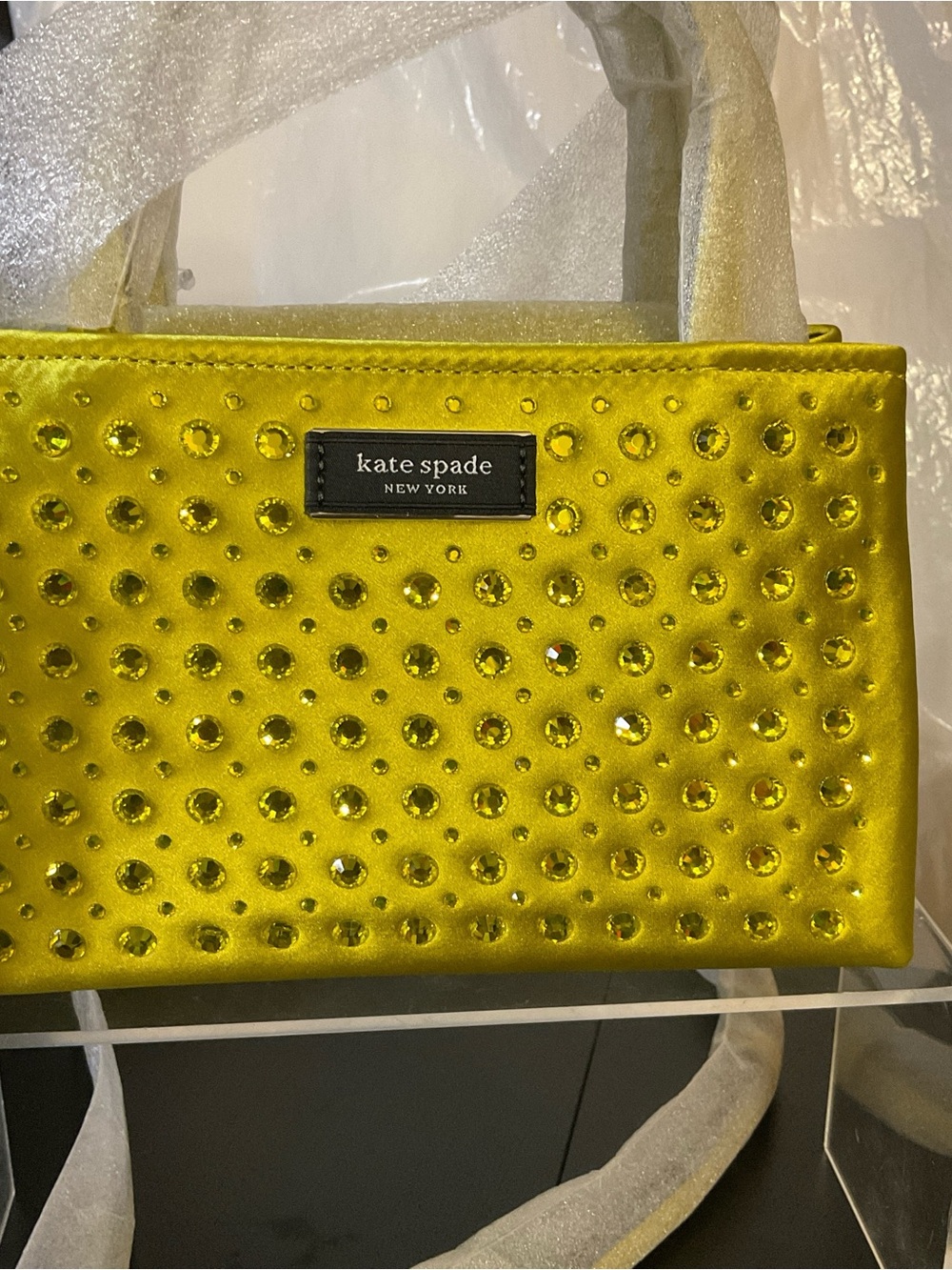 kate spade Yellow Crystal-Embellished Shoulder Bag